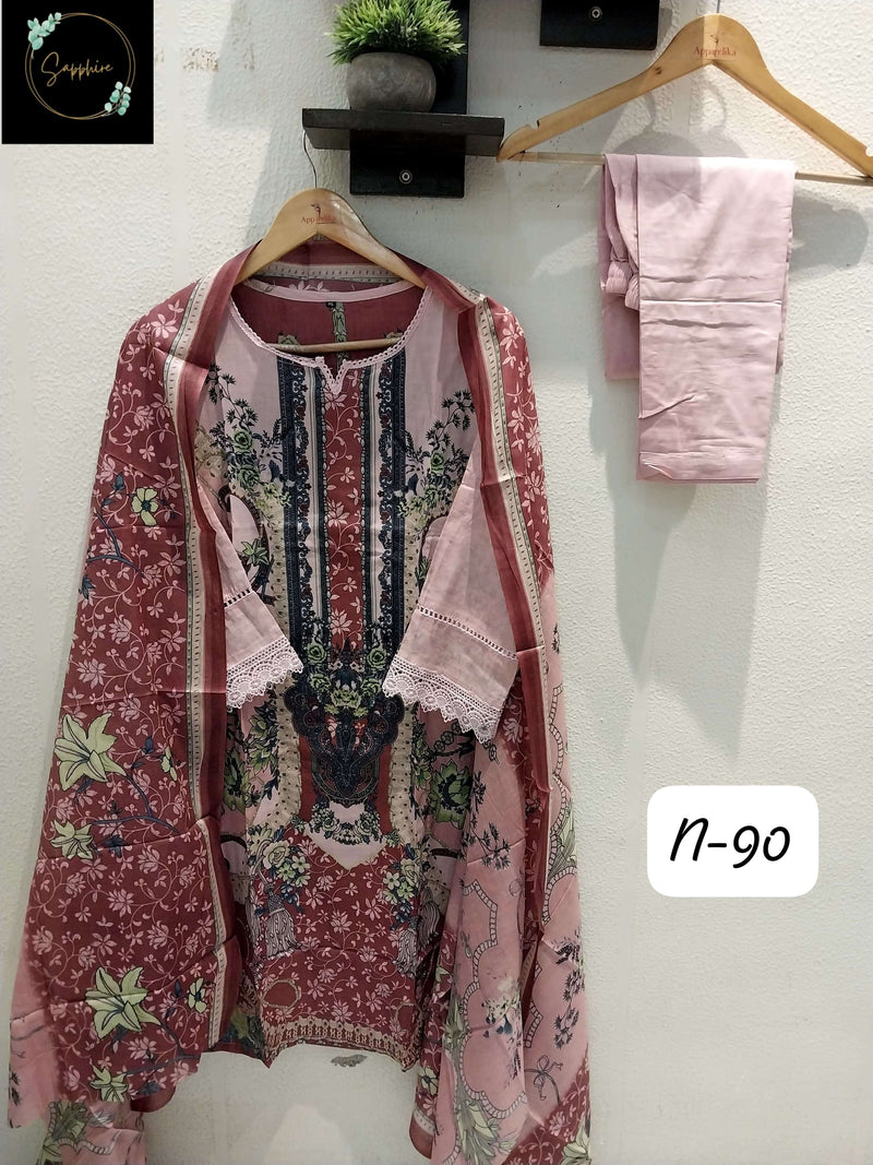 Sapphire Agha Noorain N 90 Lawn Cotton Pret Kurti Set