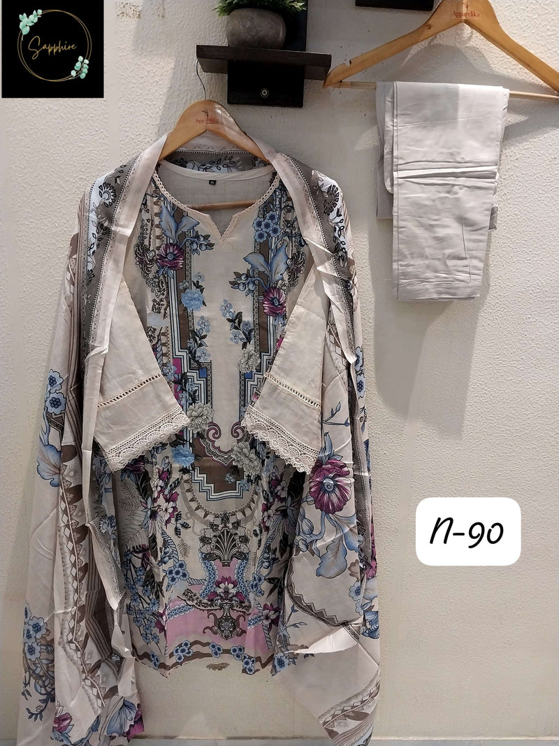 Sapphire Agha Noorain N 90 Lawn Cotton Pret Kurti Set