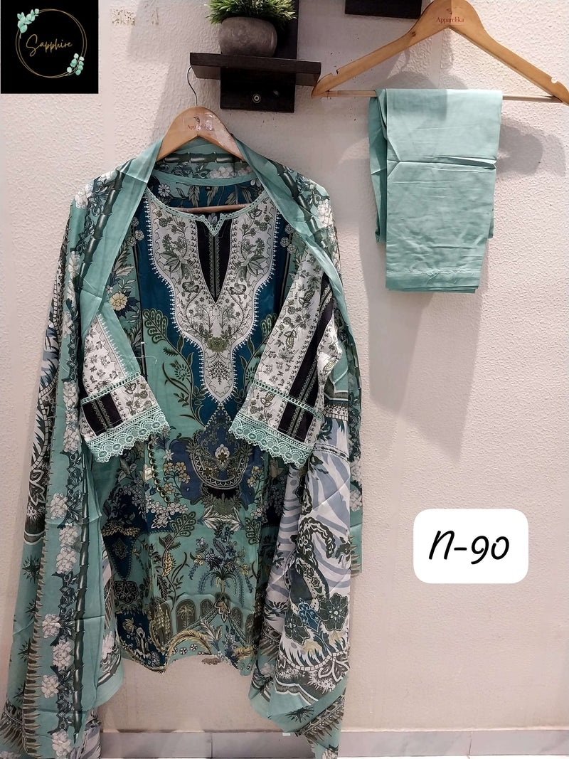 Sapphire Agha Noorain N 90 Lawn Cotton Pret Kurti Set