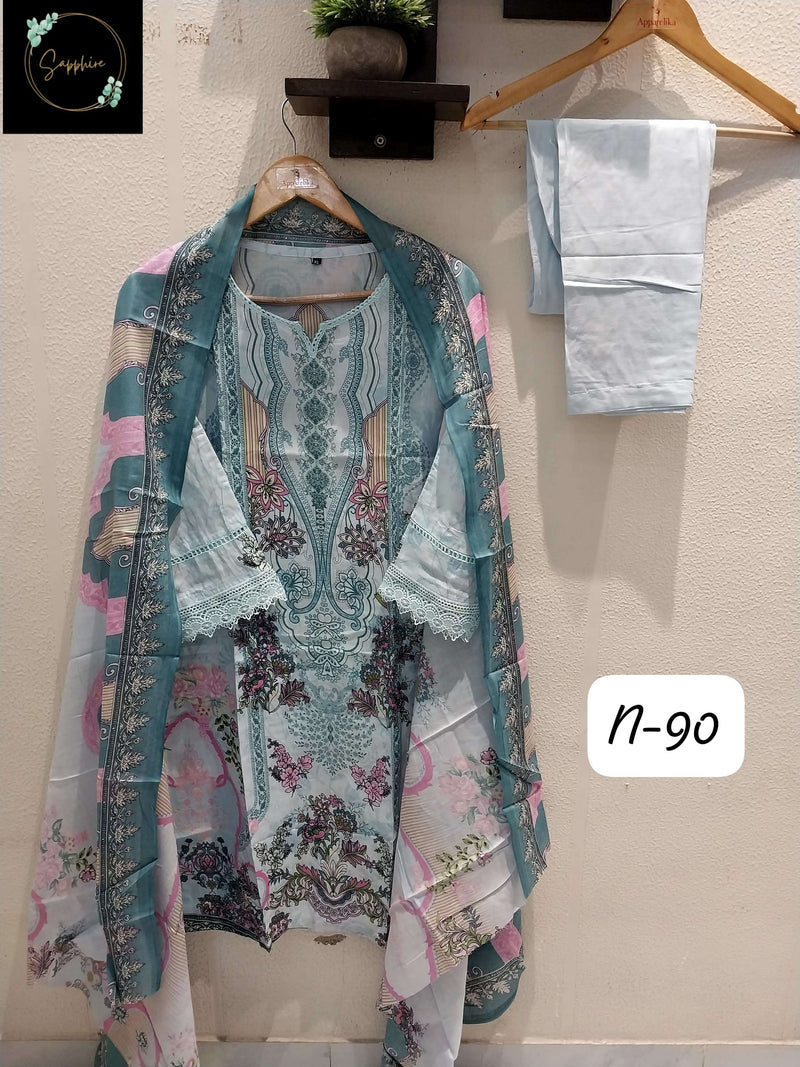 Sapphire Agha Noorain N 90 Lawn Cotton Pret Kurti Set