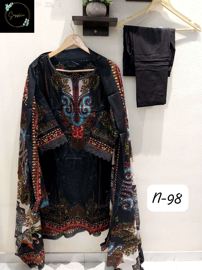Sapphire Agha Noorain N 98 Lawn Cotton Pret Kurti Collection