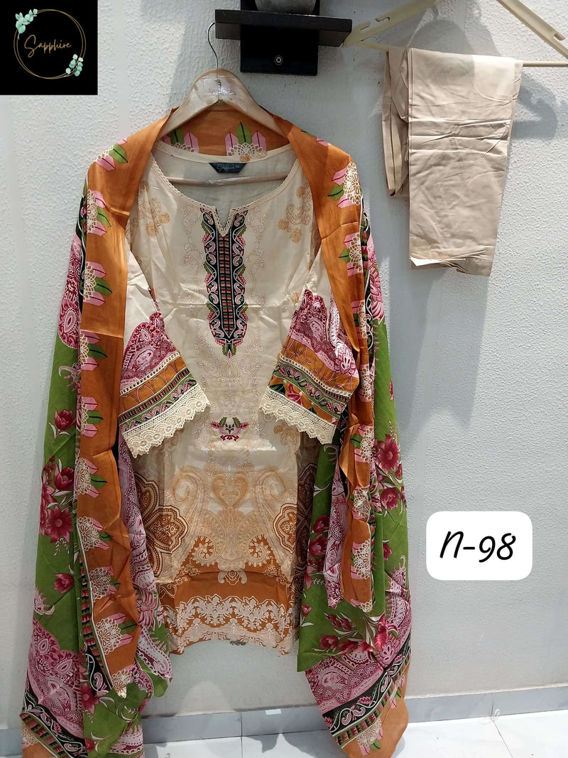 Sapphire Agha Noorain N 98 Lawn Cotton Pret Kurti Collection
