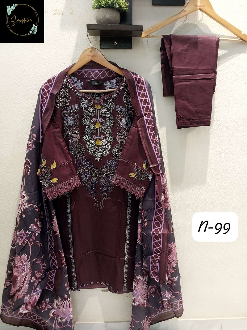 Sapphire Agha Noorain N 99 Lawn Cotton Pret Kurti Collection