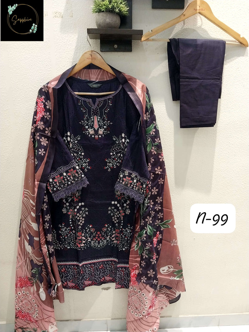 Sapphire Agha Noorain N 99 Lawn Cotton Pret Kurti Collection