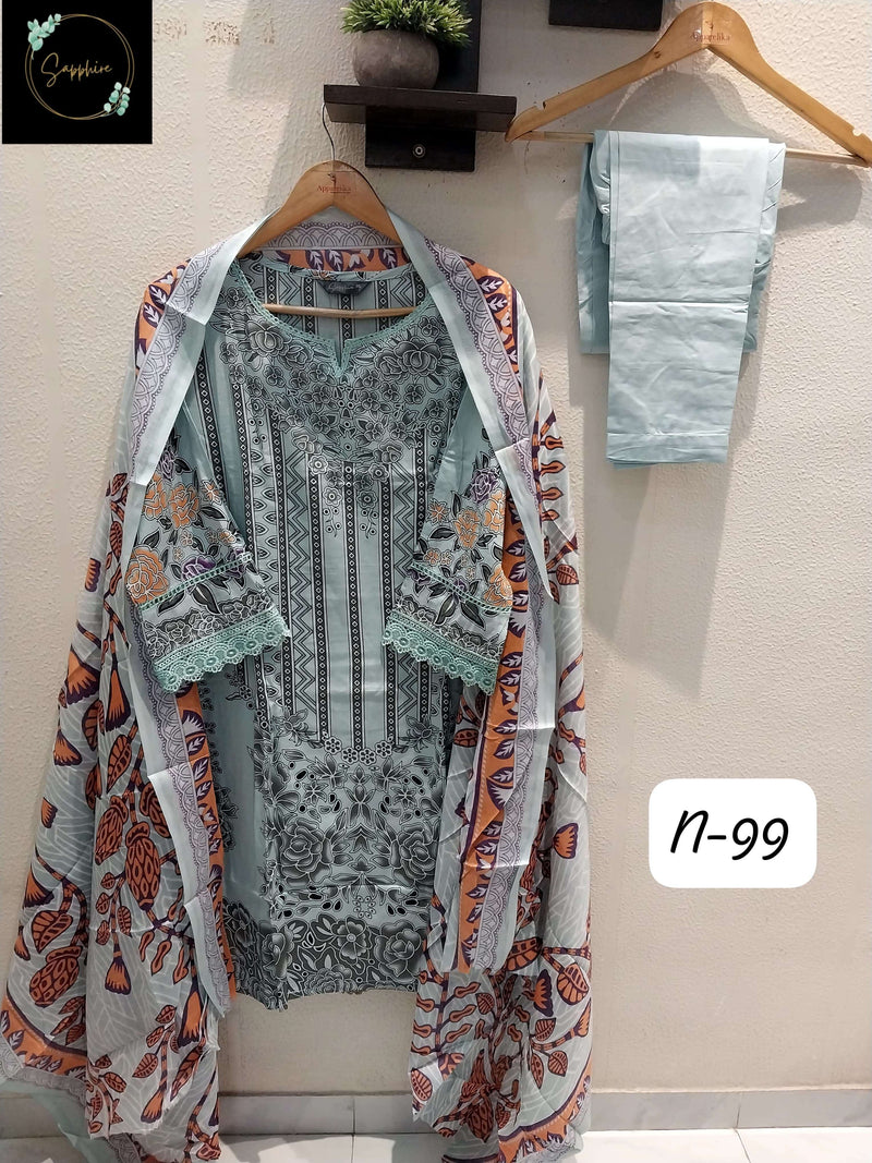 Sapphire Agha Noorain N 99 Lawn Cotton Pret Kurti Collection