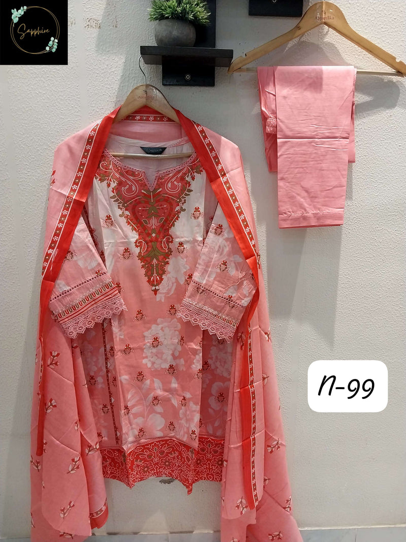 Sapphire Agha Noorain N 99 Lawn Cotton Pret Kurti Collection