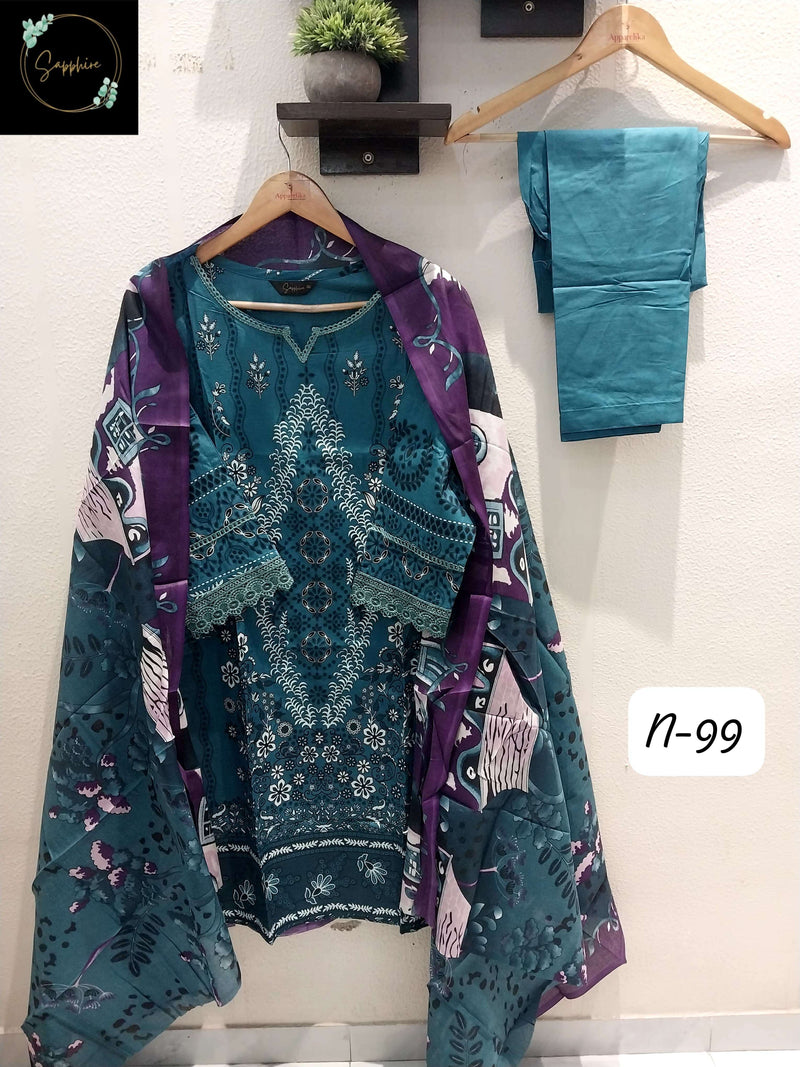 Sapphire Agha Noorain N 99 Lawn Cotton Pret Kurti Collection