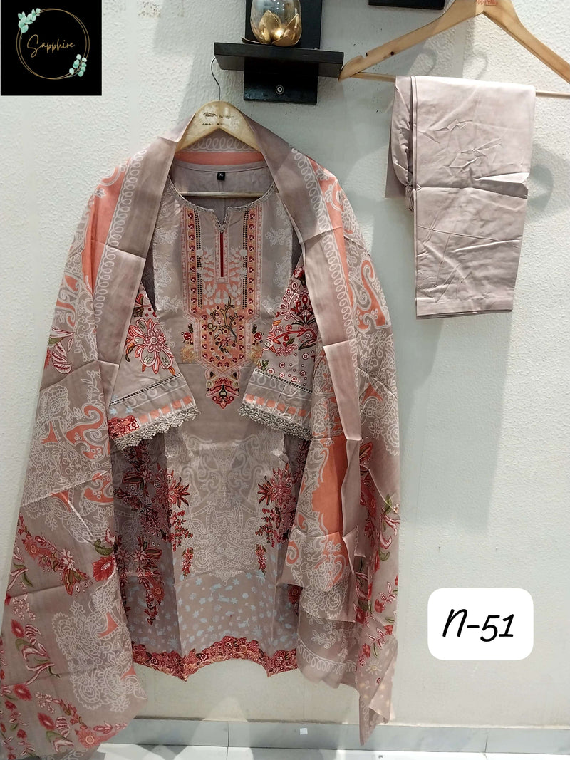 Sapphire Agha Noorain Vol 51 Lawn Cotton Pret Kurti Set