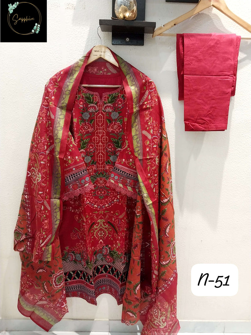 Sapphire Agha Noorain Vol 51 Lawn Cotton Pret Kurti Set