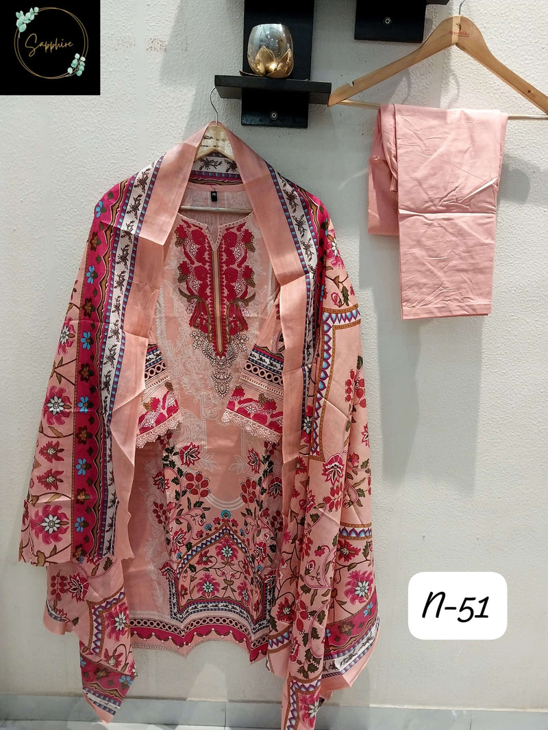 Sapphire Agha Noorain Vol 51 Lawn Cotton Pret Kurti Set