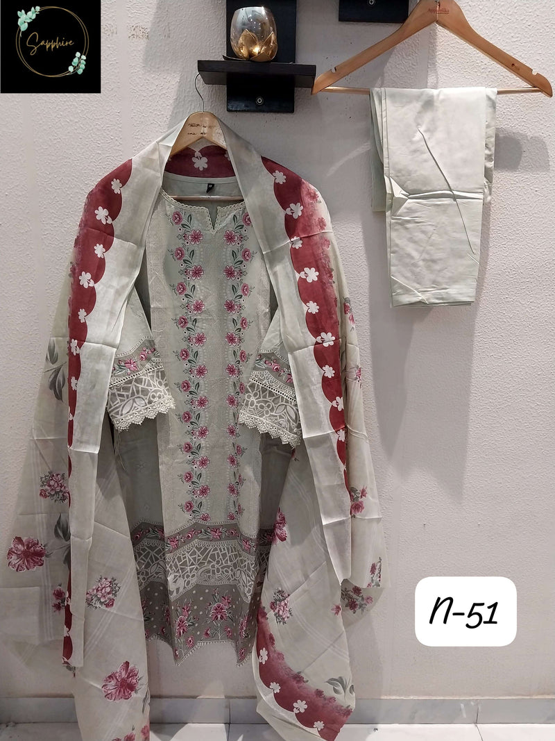 Sapphire Agha Noorain Vol 51 Lawn Cotton Pret Kurti Set