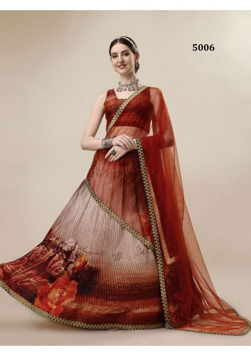 Saptrangi 5001-5009 Iconic Amazing Semistitch Lehenga Choli Collection