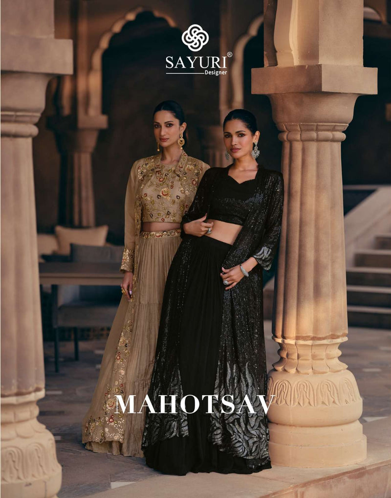 Sayuri Designer Mahotsav Chinon Silk Embroidered Wedding Wear Dress Collection