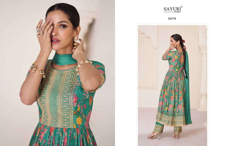 Sayuri Designer Present Phulaari Designer Fabulous Print With Work Readymade Salwar Kameez