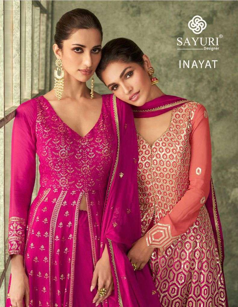 Sayuri Designer Surat Inayat 5243-5245 Readymade Top With Skirt And Dupatta Collection