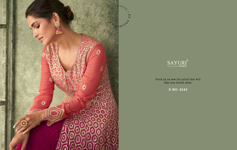 Sayuri Designer Surat Inayat 5243-5245 Readymade Top With Skirt And Dupatta Collection