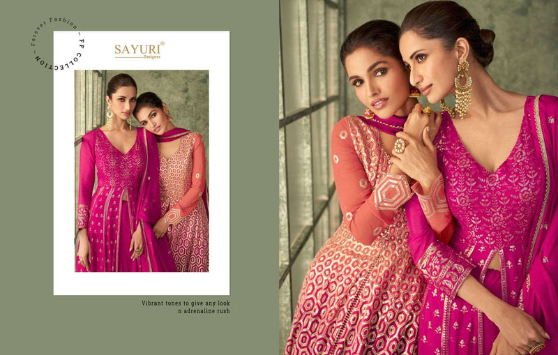 Sayuri Designer Surat Inayat 5243-5245 Readymade Top With Skirt And Dupatta Collection