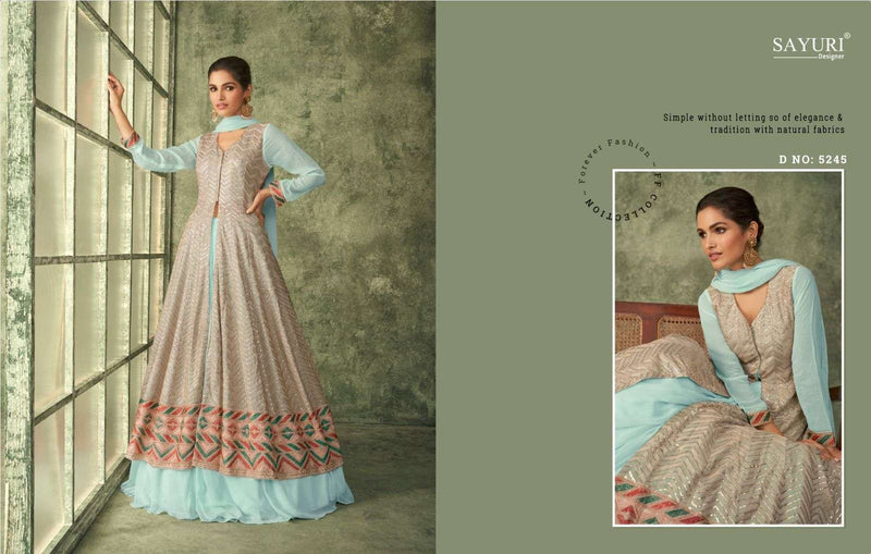 Sayuri Designer Surat Inayat 5243-5245 Readymade Top With Skirt And Dupatta Collection