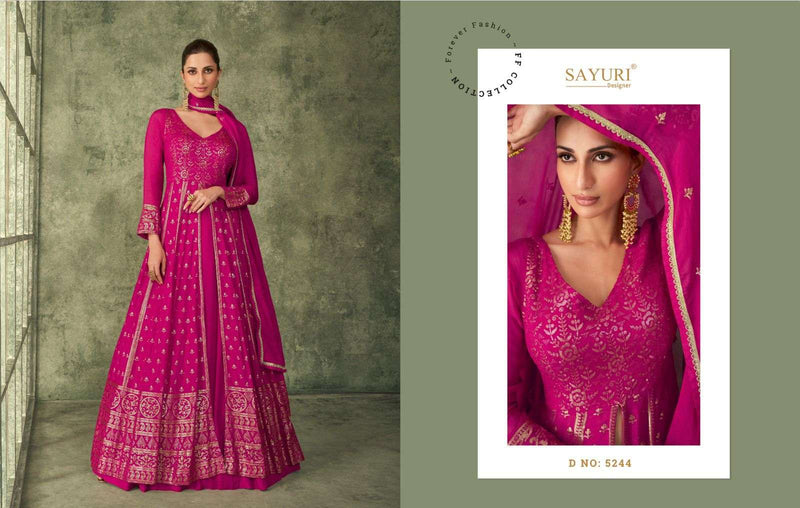 Sayuri Designer Surat Inayat 5243-5245 Readymade Top With Skirt And Dupatta Collection