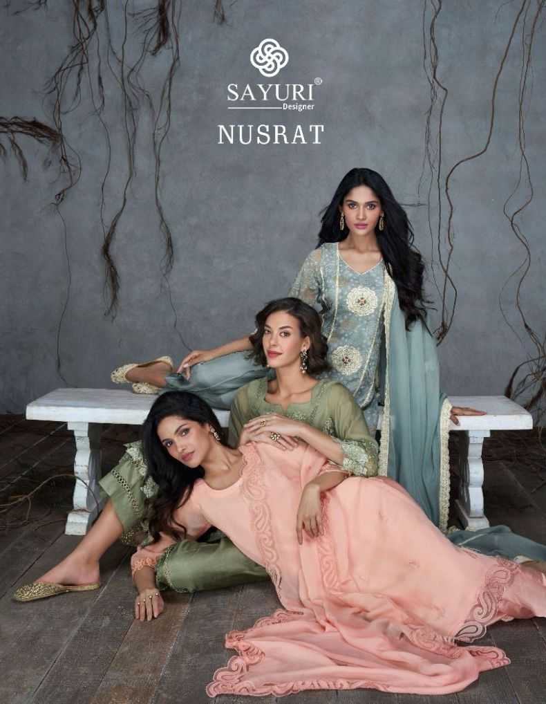 Sayuri Designer Nusrat Pure Organza Silk Kurti With Organza Dupatta