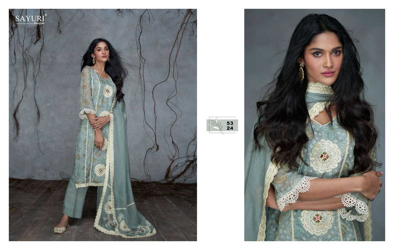 Sayuri Designer Nusrat Pure Organza Silk Kurti With Organza Dupatta