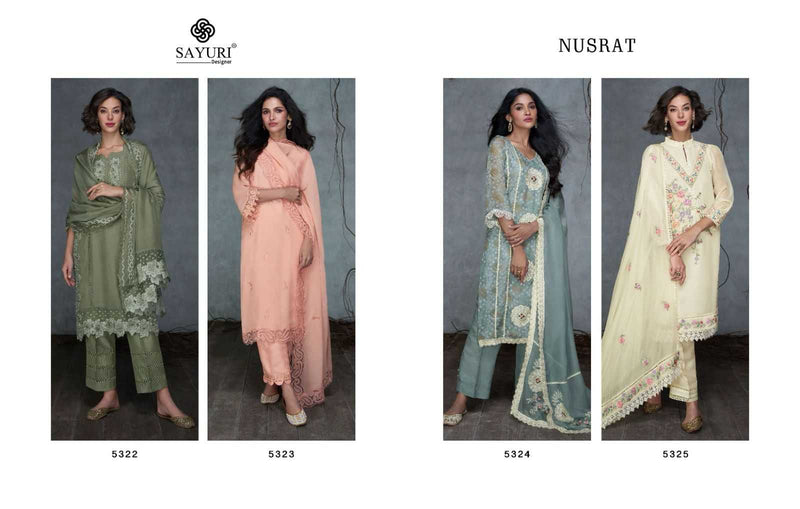 Sayuri Designer Nusrat Pure Organza Silk Kurti With Organza Dupatta
