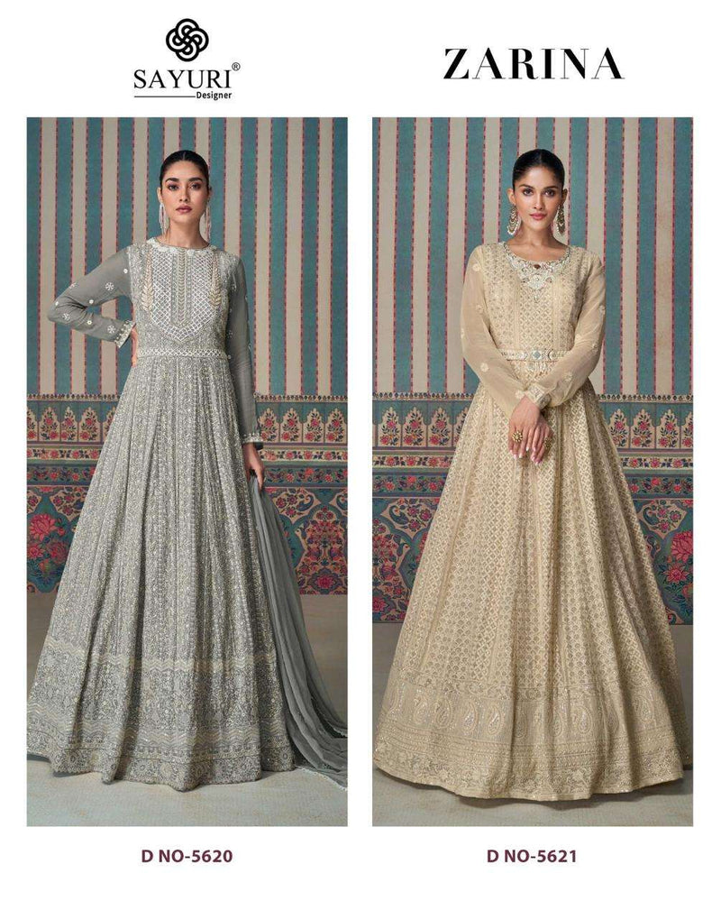 Sayuri Designer Zarina Georgette Chikankari Embroidered Party Wear Dress