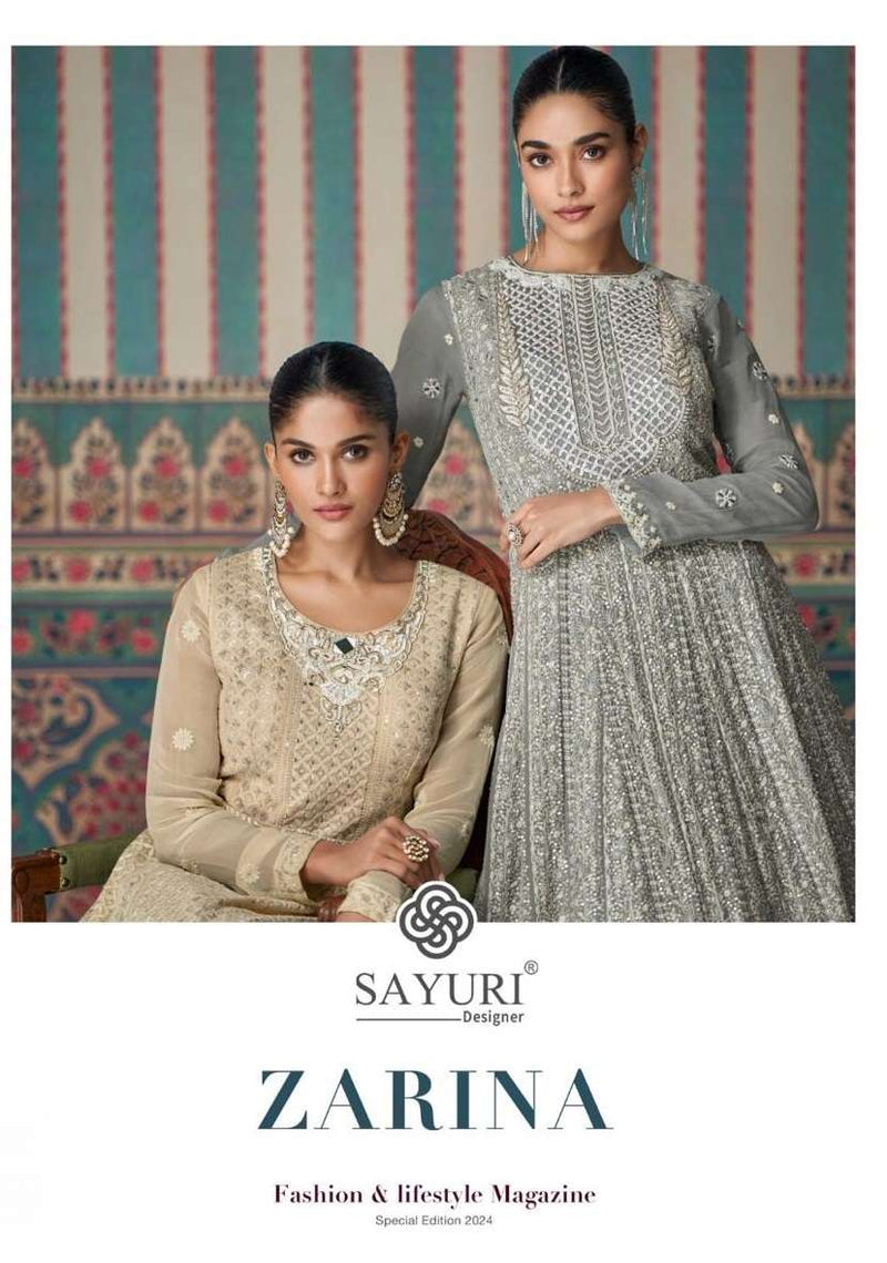 Sayuri Designer Zarina Georgette Chikankari Embroidered Party Wear Dress
