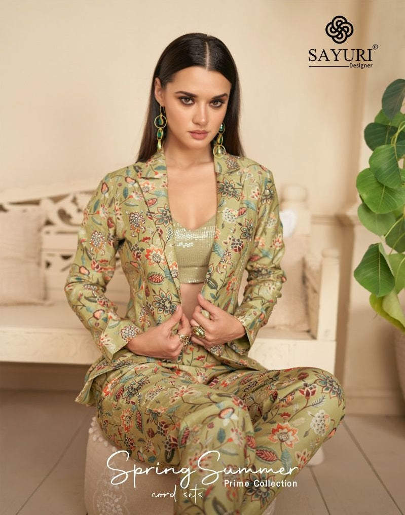 Sayuri Designer Spring Summer Chinon Position Printed Embroidery Work Heavy Designer Fancy Kurti