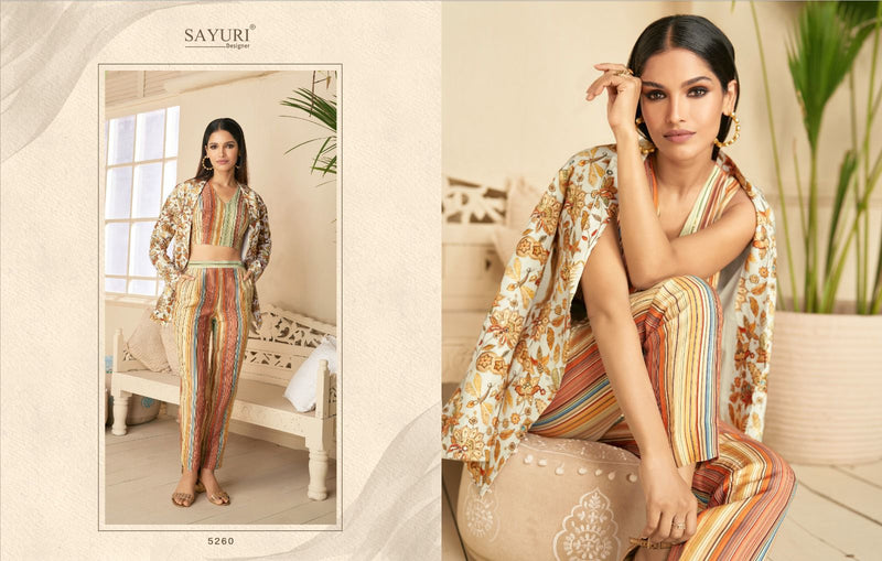 Sayuri Designer Spring Summer Chinon Position Printed Embroidery Work Heavy Designer Fancy Kurti