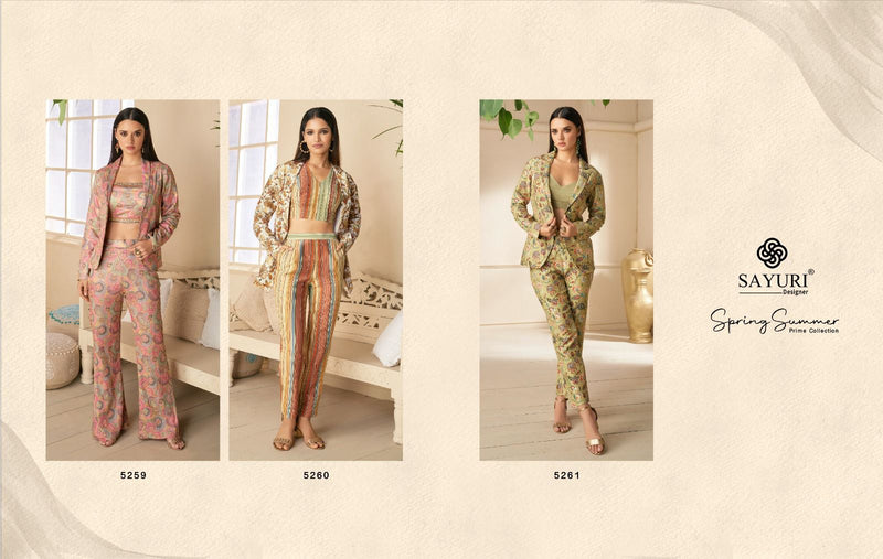 Sayuri Designer Spring Summer Chinon Position Printed Embroidery Work Heavy Designer Fancy Kurti