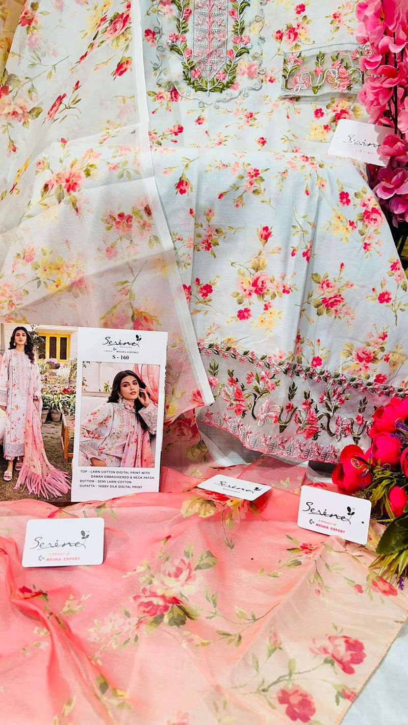 Serine S 160 Amazing Floral Printed Single Pakistani Salwar Kameez