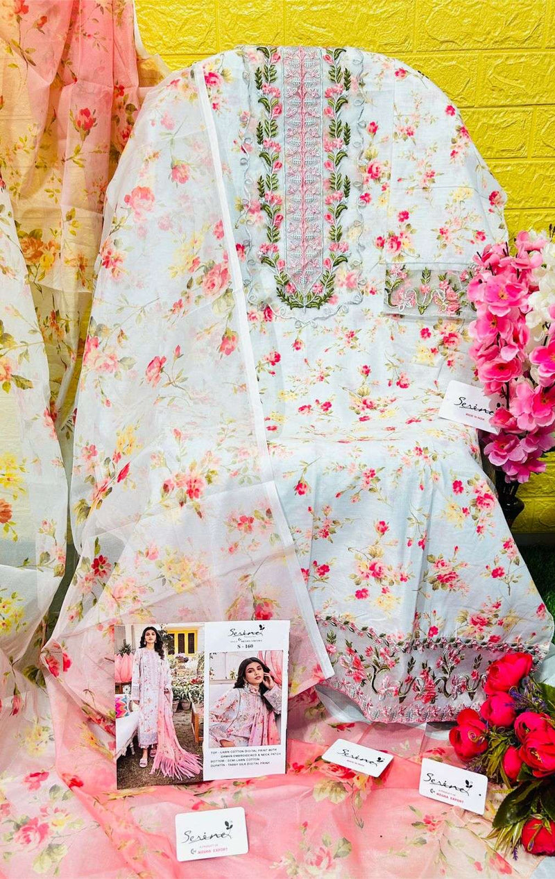 Serine S 160 Amazing Floral Printed Single Pakistani Salwar Kameez