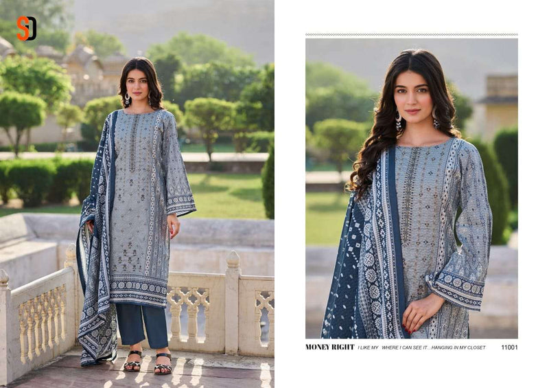 Shraddha Designer Bin Saeed Lawn Collection Vol 11 Cotton Self Embroidery Casual Wear Suit