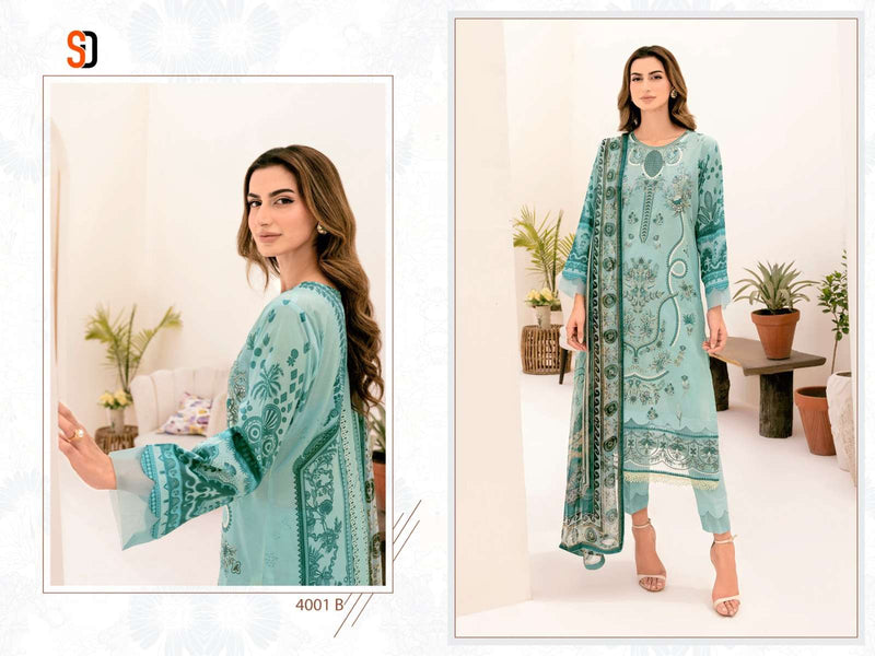 Shraddha Designer Chevron Vol 4 Cotton Self Embroidery Fancy Salwar Suit