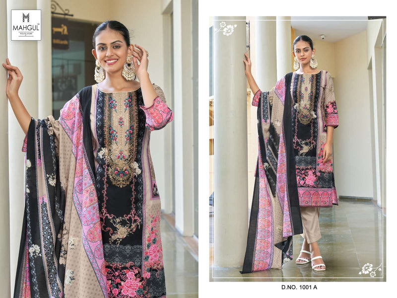 Mahgul Sitara Vol 1 Lawn Cotton Printed Embroidery Work Salwar Suit