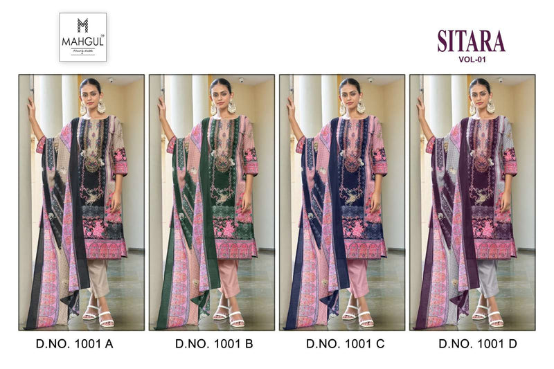 Mahgul Sitara Vol 1 Lawn Cotton Printed Embroidery Work Salwar Suit