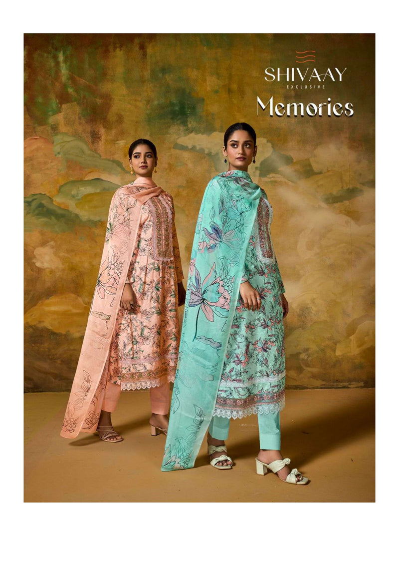 Shivaay Memories Viscose Musline Digital Print Embroidery Work Salwar Suit