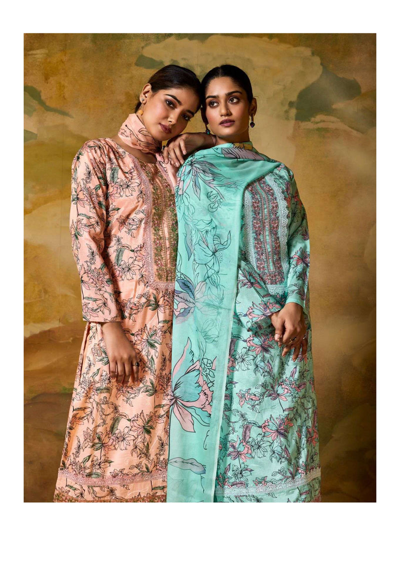 Shivaay Memories Viscose Musline Digital Print Embroidery Work Salwar Suit