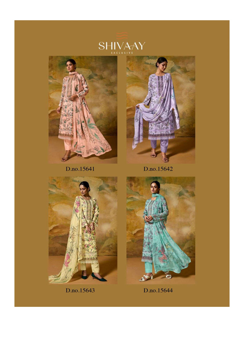 Shivaay Memories Viscose Musline Digital Print Embroidery Work Salwar Suit