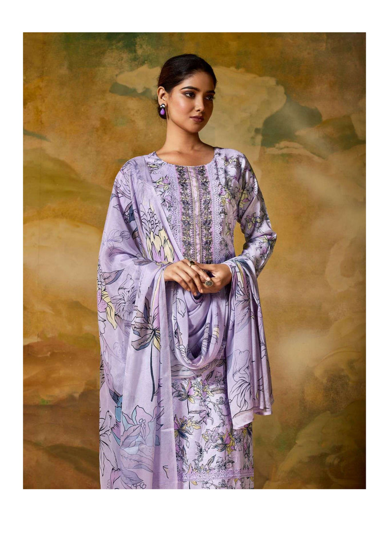Shivaay Memories Viscose Musline Digital Print Embroidery Work Salwar Suit