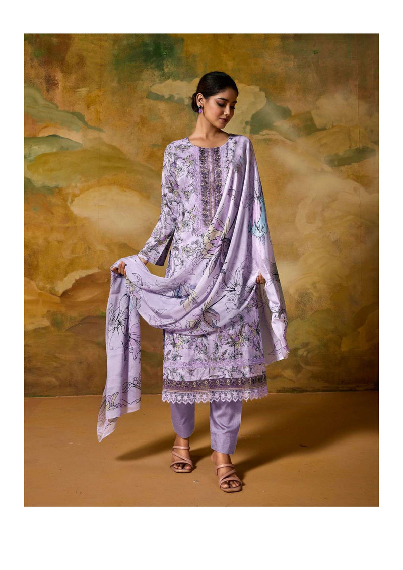 Shivaay Memories Viscose Musline Digital Print Embroidery Work Salwar Suit