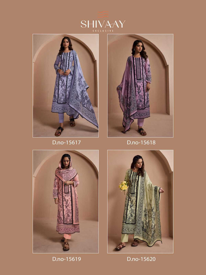 Shivay Shejlin Lawn Cotton Digital Print Handwork Salwar Suit For Festival Wear