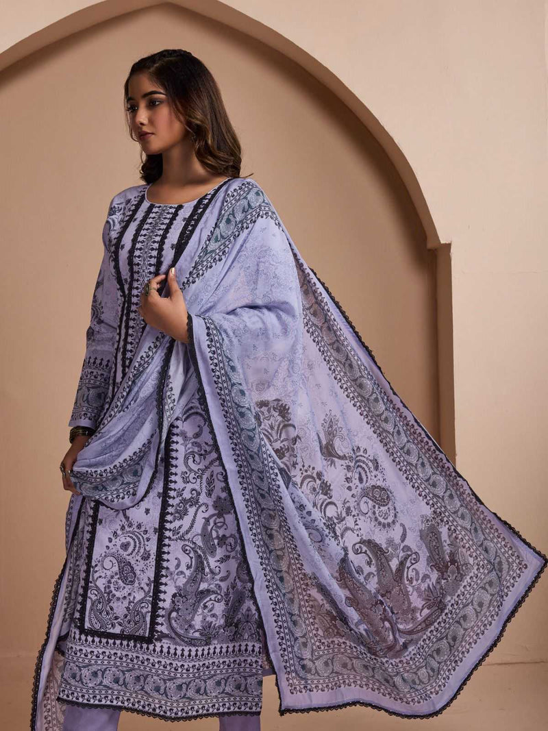 Shivay Shejlin Lawn Cotton Digital Print Handwork Salwar Suit For Festival Wear