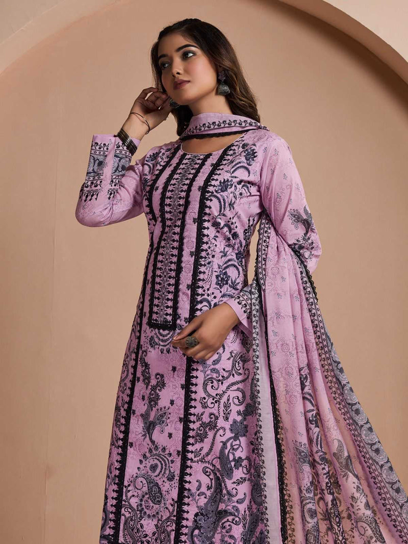 Shivay Shejlin Lawn Cotton Digital Print Handwork Salwar Suit For Festival Wear