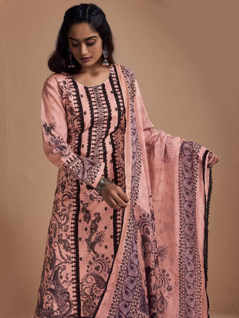 Shivay Shejlin Lawn Cotton Digital Print Handwork Salwar Suit For Festival Wear