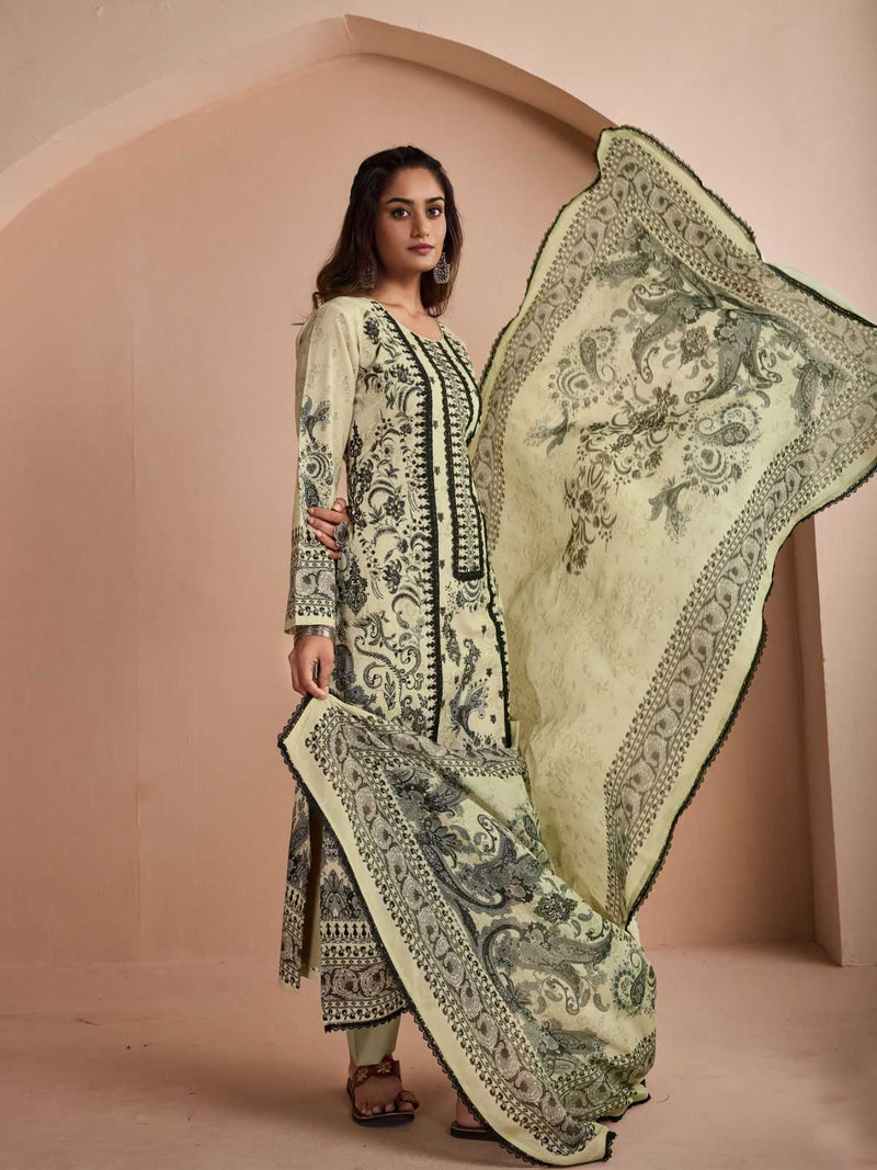 Shivay Shejlin Lawn Cotton Digital Print Handwork Salwar Suit For Festival Wear