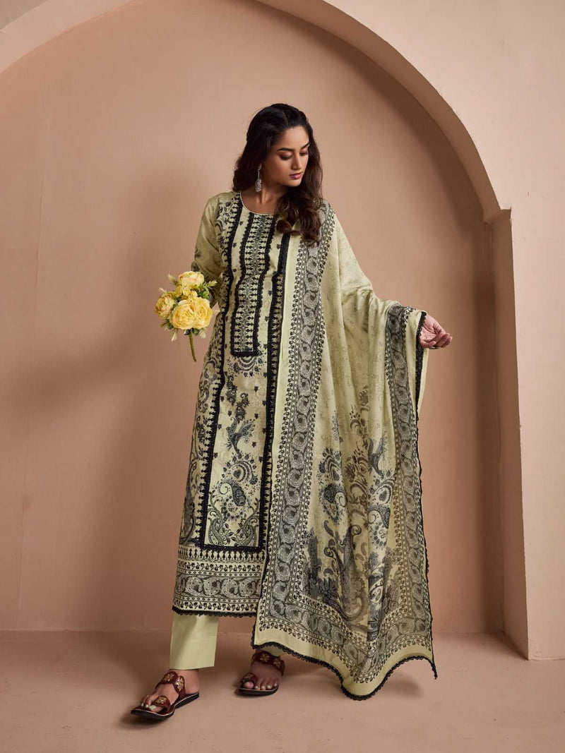 Shivay Shejlin Lawn Cotton Digital Print Handwork Salwar Suit For Festival Wear