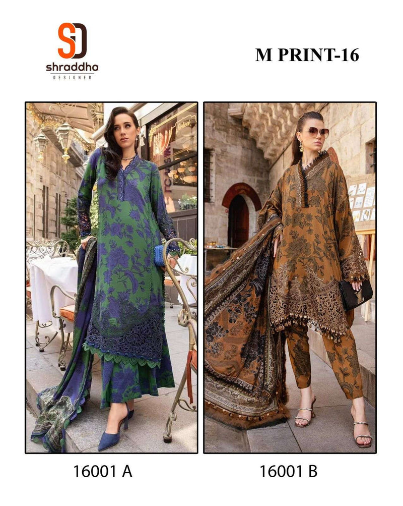 Shraddha Designer Hit Design M Print 16001 Ab Cotton Heavy Embroidery Salwar Suit