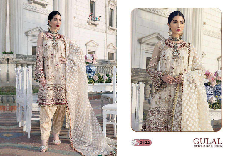 Shree Fab Gulal Embrodered Collection Net Fancy Work Salwar Suits